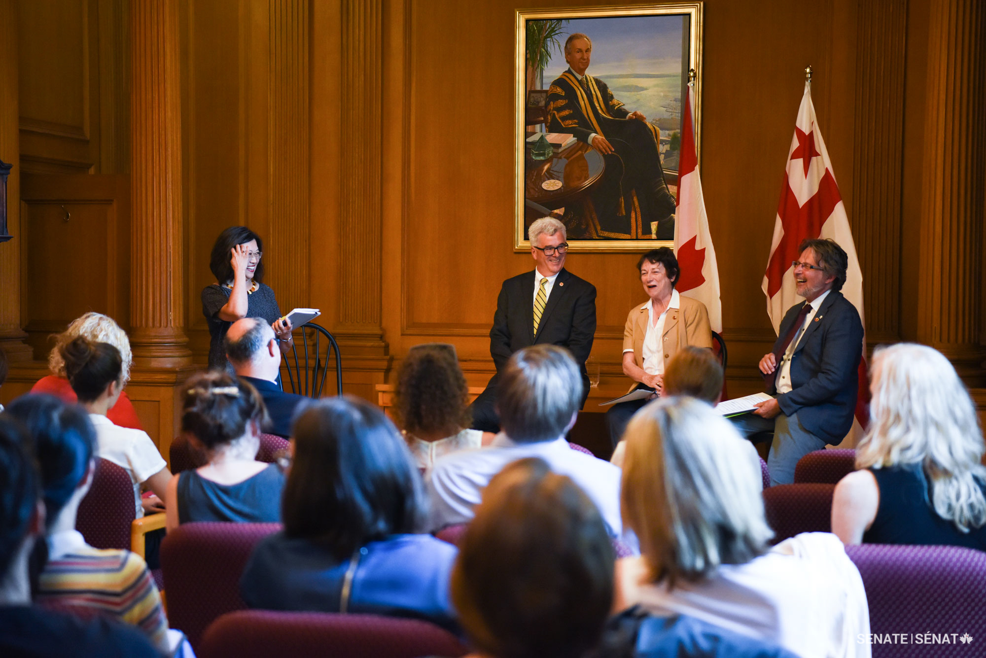 Senators Colin Deacon, Diane Griffin and Stan Kutcher speak about the work of the Senate Committee on Agriculture and Forestry at Dalhousie University in 2019.