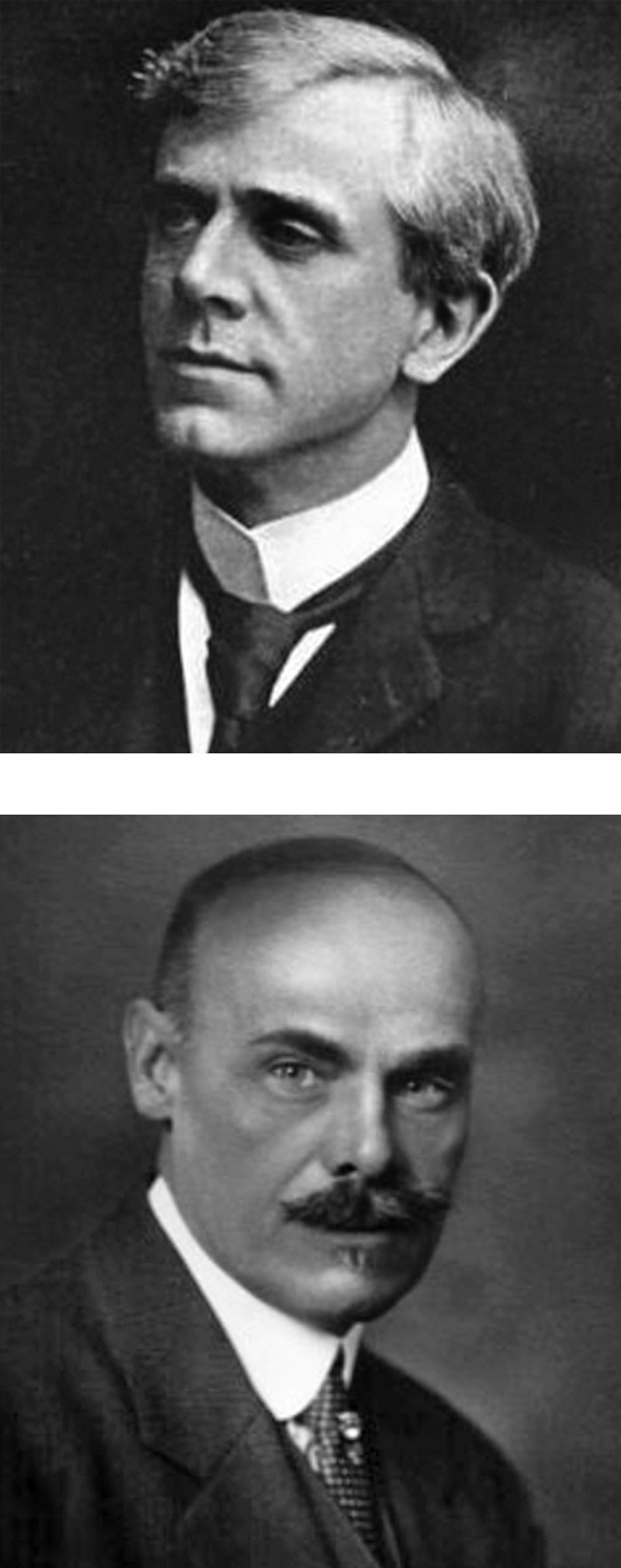 Les architectes de l’édifice du Centre, John A. Pearson (en haut) et Omer Marchand (en bas). (Crédit photo : Bibliothèque et Archives Canada)