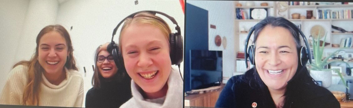 Thursday, November 4, 2021 – Senator Michèle Audette speaks with committee representatives of Lawyers Without Borders at the Université de Montréal during a podcast recording.