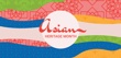 The words “Asian Heritage Month” on a colourful background.