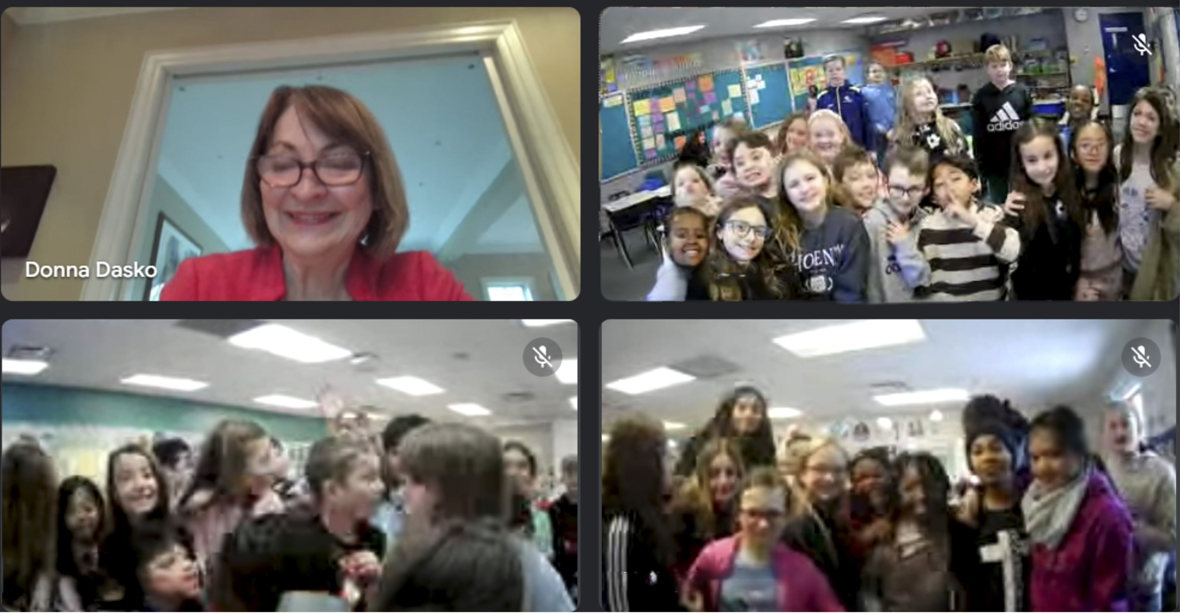 Le jeudi 9 janvier 2025 – La sénatrice Donna Dasko; activité virtuelle, coordonnée par S’ENgage, avec des élèves de 4e, 5e et 6e année de l’école chrétienne de Fort McMurray, Fort McMurray, Alberta.