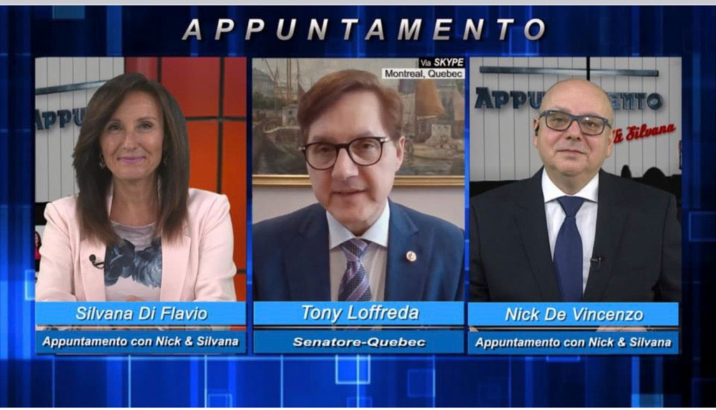 Monday, March 28, 2022 — Senator Tony Loffreda joins Silvana Di Flavio and Nick De Vincenzo on Appuntamento. In this 2-part interview, Senator Loffreda discussed the war in Ukraine and the tragic human loss, long-term impacts on families and some of the subsequent economic and trade consequences.