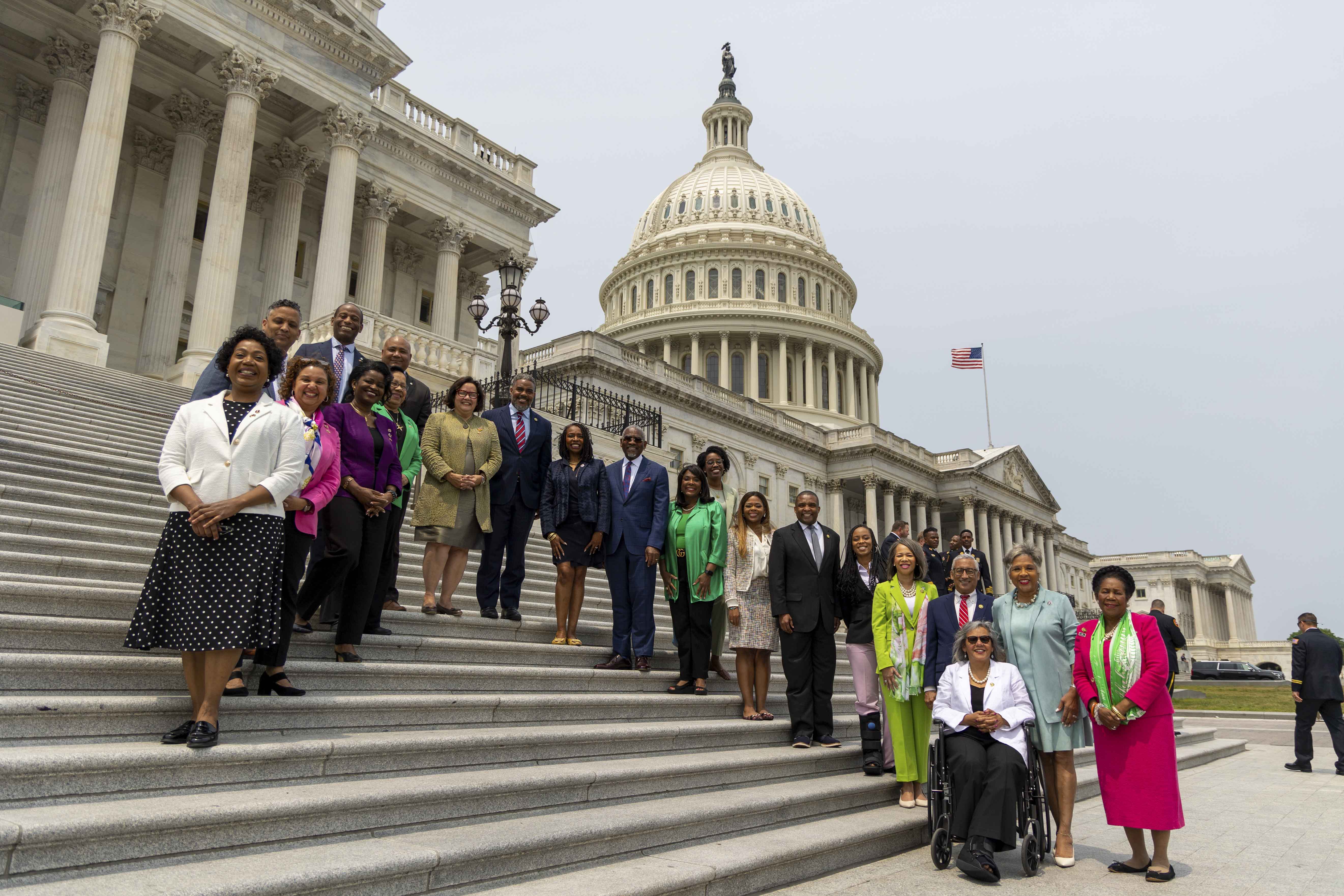 Tuesday, May 23, 2023 – A delegation of the Parliamentary Black Caucus, including co-chairs Senator Rosemary Moodie and MP Michael Coteau, senators Sharon Burey, Bernadette Clement, Amina Gerba, Marie-Françoise Mégie, and MPs Greg Fergus and Matthew Green visit Washington, D.C. for a historic first meeting with the Congressional Black Caucus. The delegation also met with leadership from Howard University and with leaders from five of the legacy civil rights organizations in the United States.