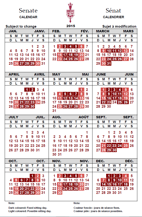 2015 Annual Calendar