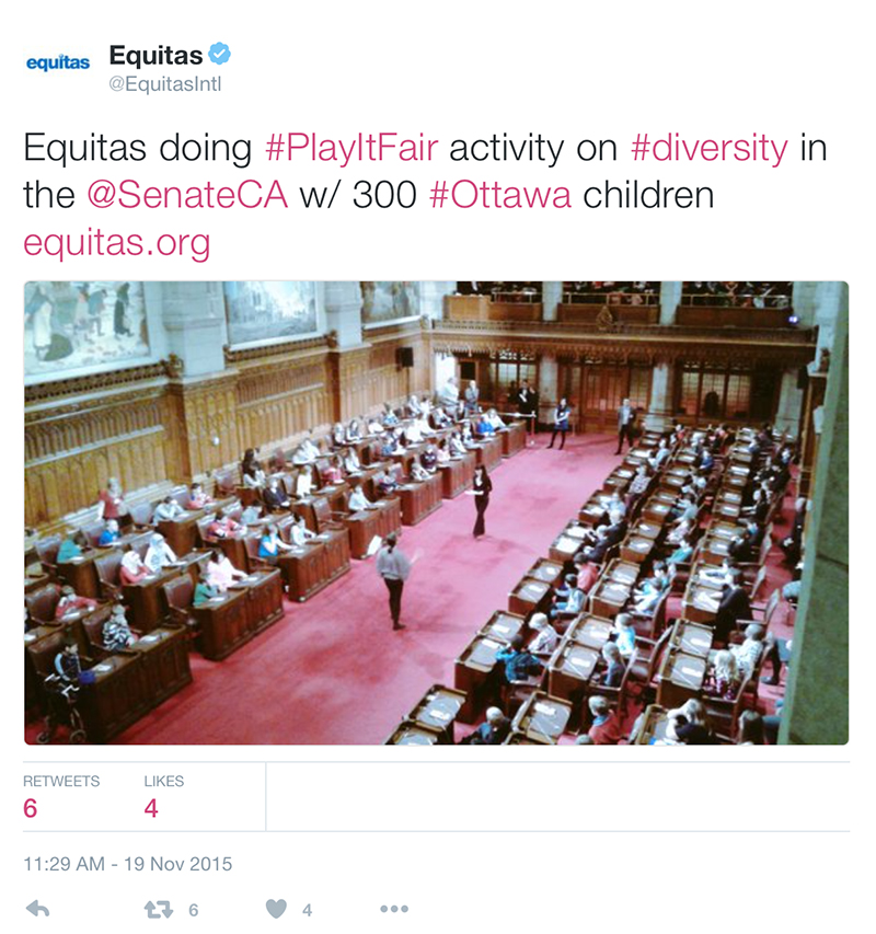 Photo of a tweet from Equitas