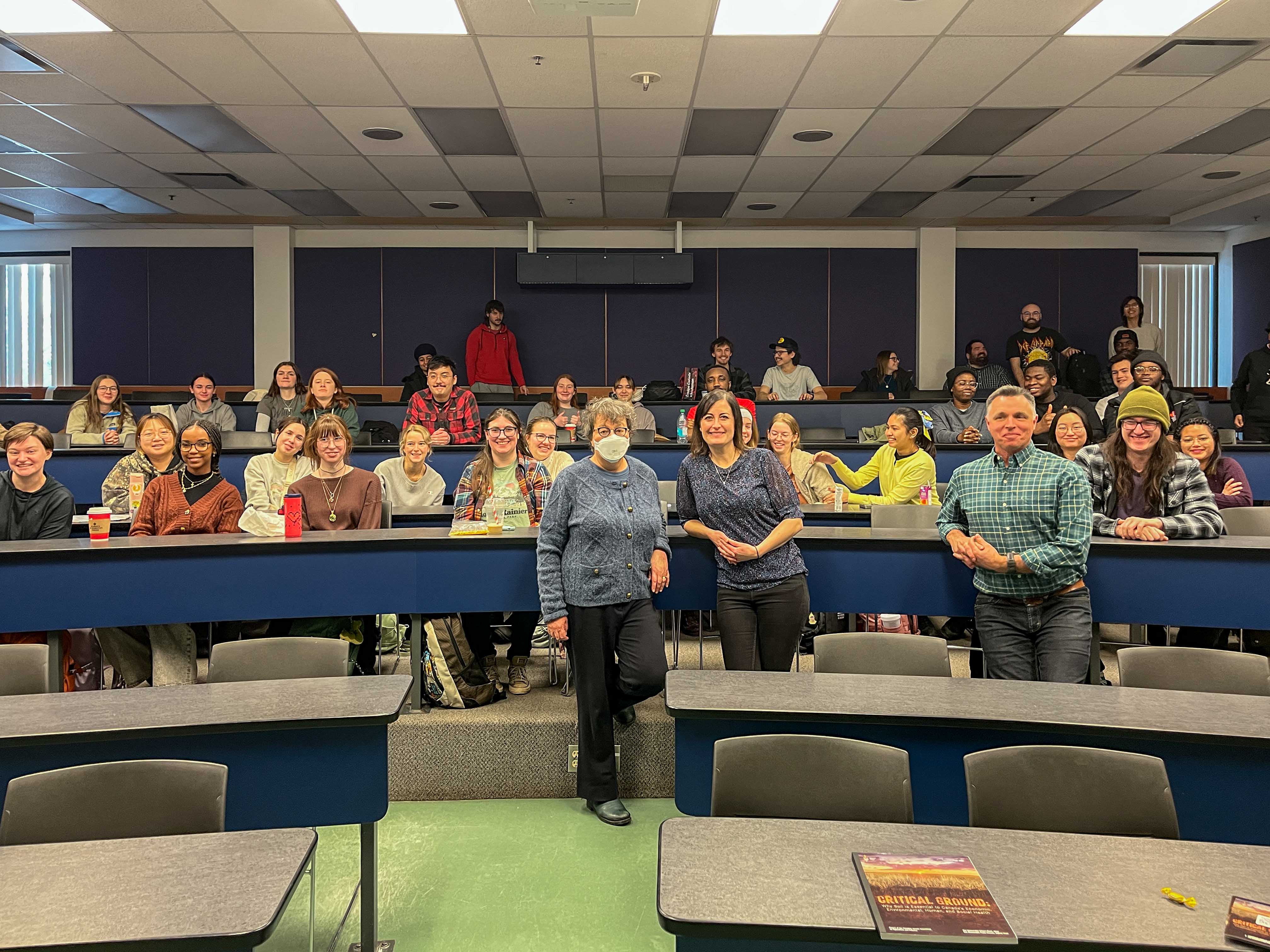 Tuesday, January 21, 2025 – Senator Paula Simons front row, left; meeting with students; Northern Alberta Institute of Technology, Edmonton, Alberta.
