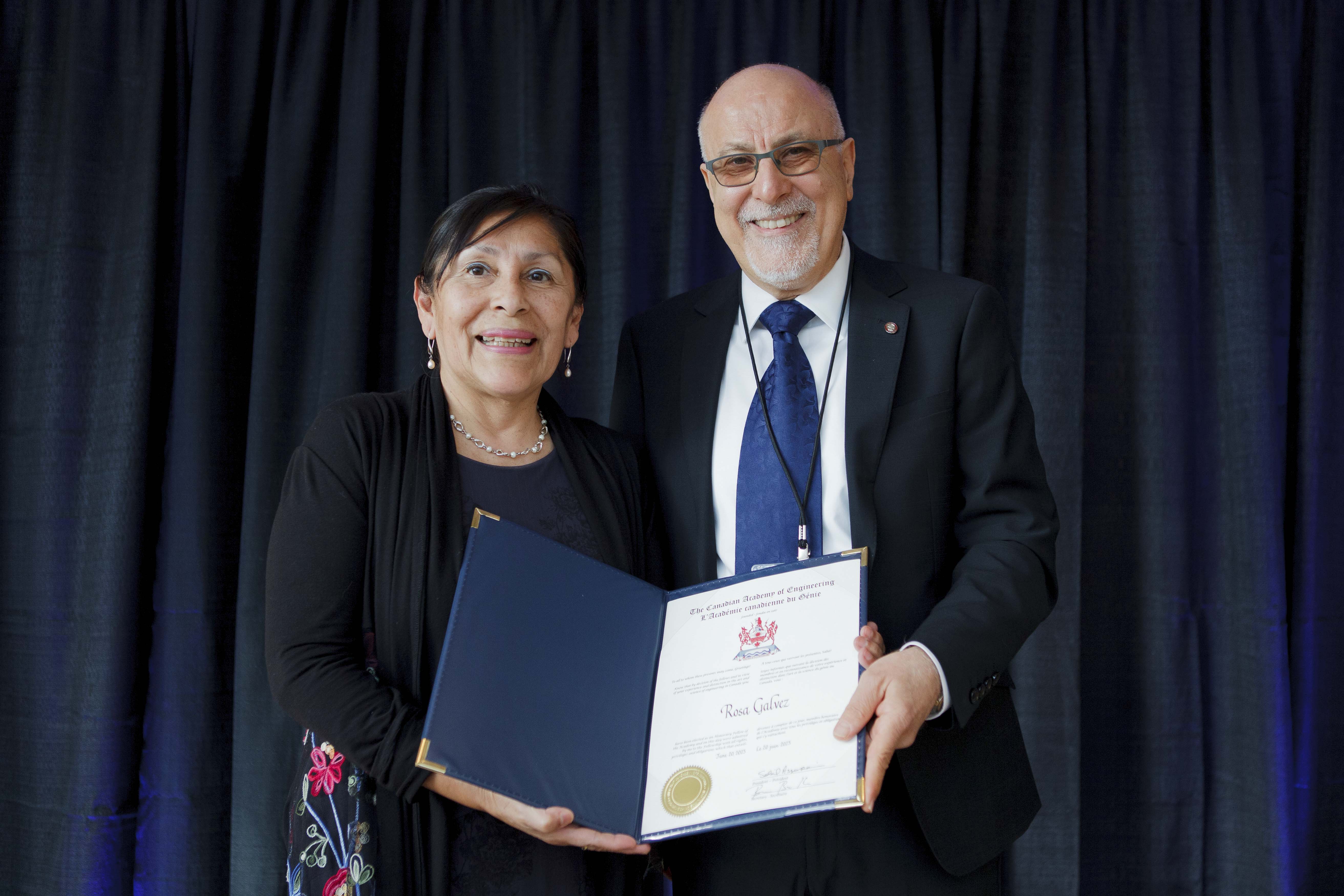 Tuesday, June 20, 2023 – Senator Rosa Galvez; 2023 Conference of the Canadian Academy of Engineering (CAE) where she was the keynote speaker and inducted as a new Fellow; Inn at Laurel Point, Victoria, British Columbia; photo credit: Geoff Howe / CAE