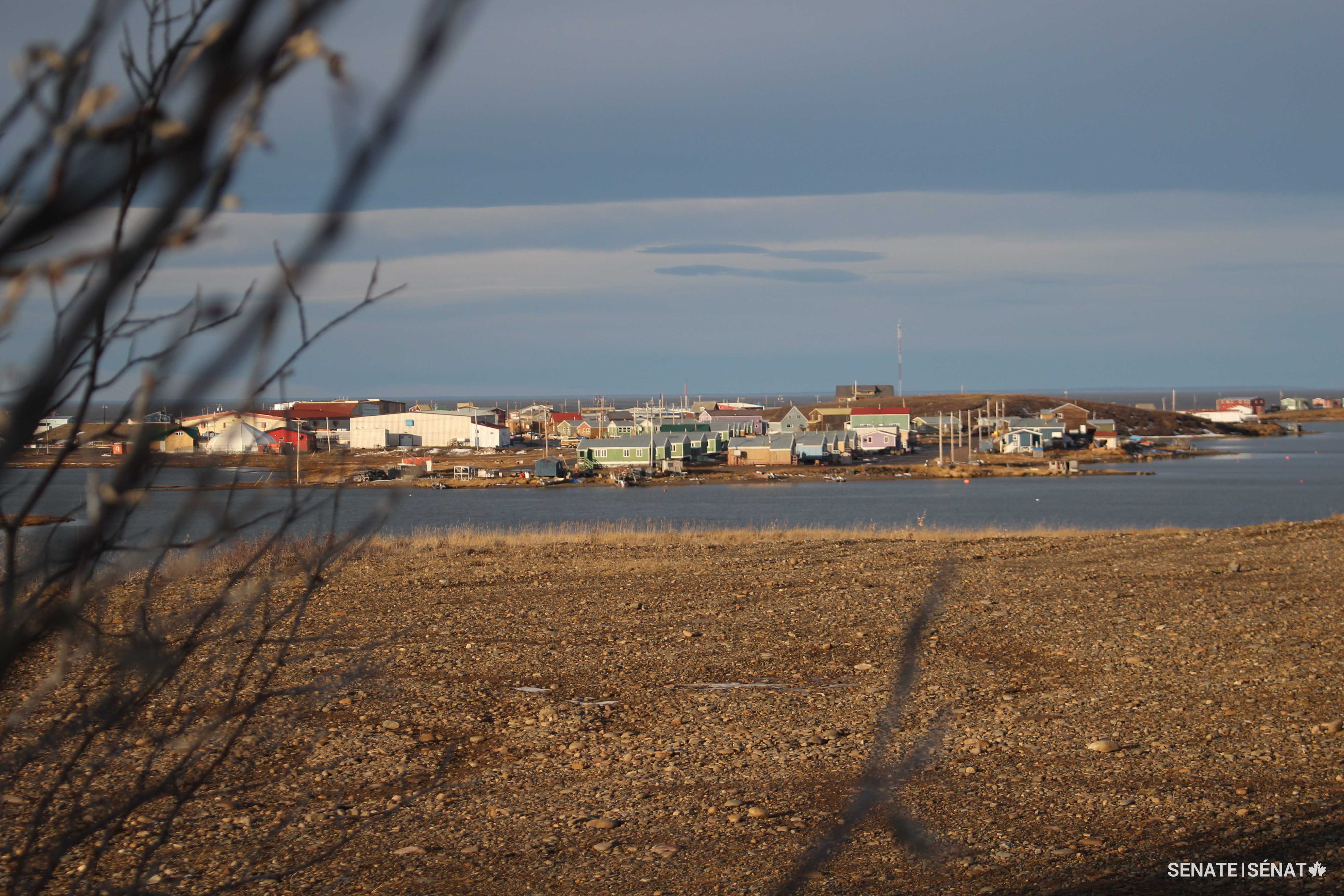 Tuktoyaktuk, as seen from the North Warning System station.