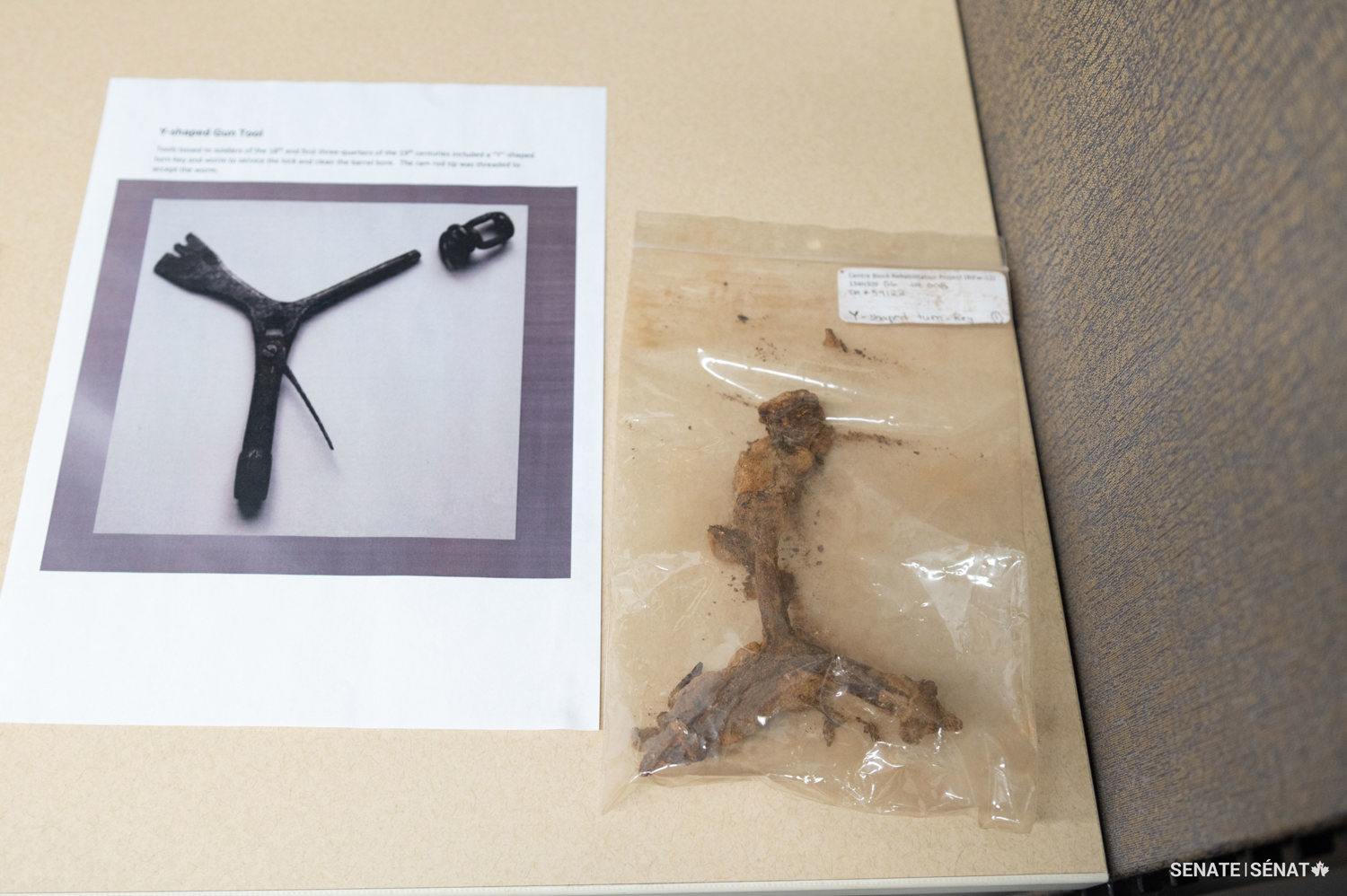 During the 18th and 19th centuries, soldiers were issued certain tools to maintain their weapons, including this y-shaped turn-key and worm that would service the lock and clean the interior of a gun barrel.