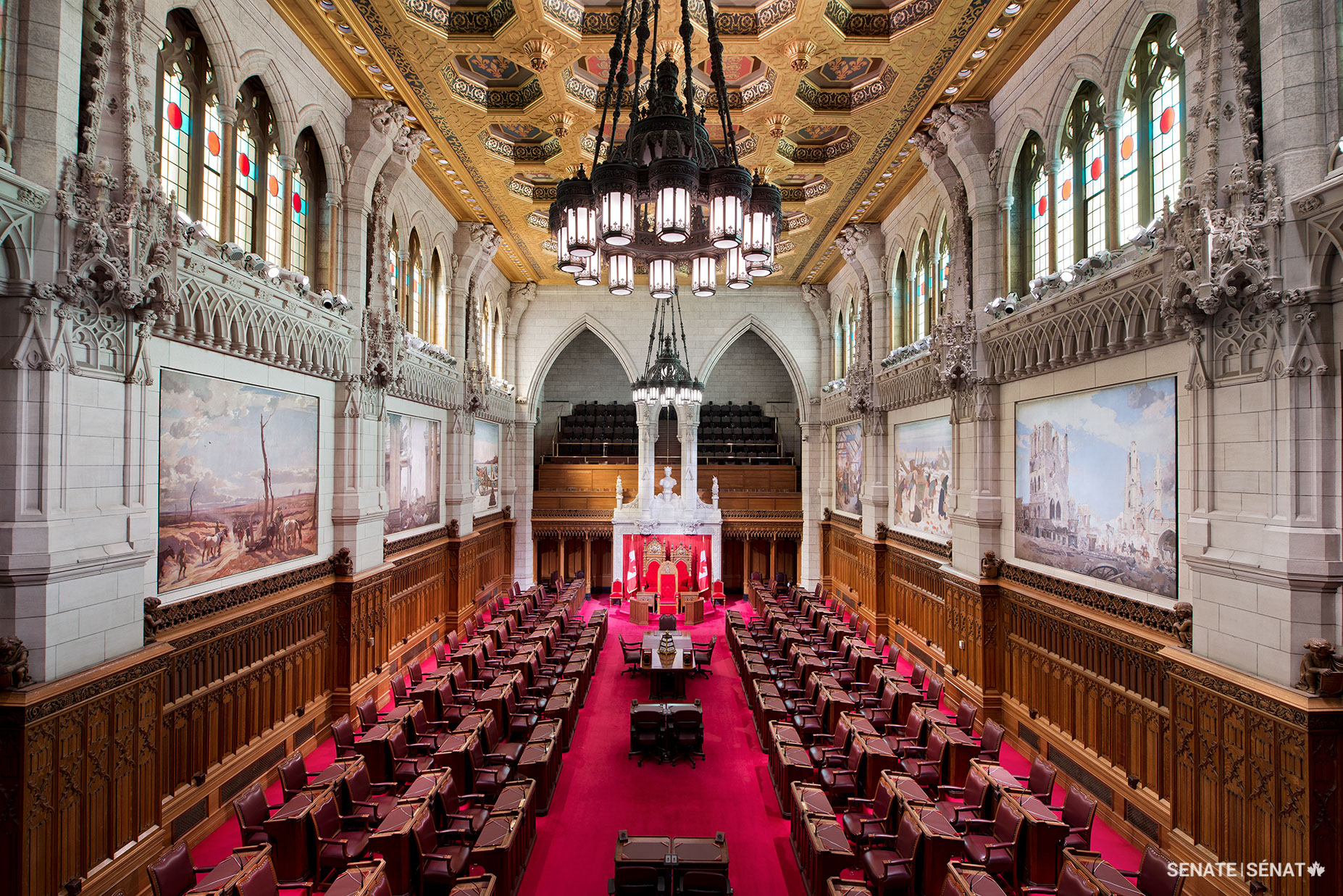 The Senate Chamber in Centre Block, pictured before the building was closed for rehabilitation.