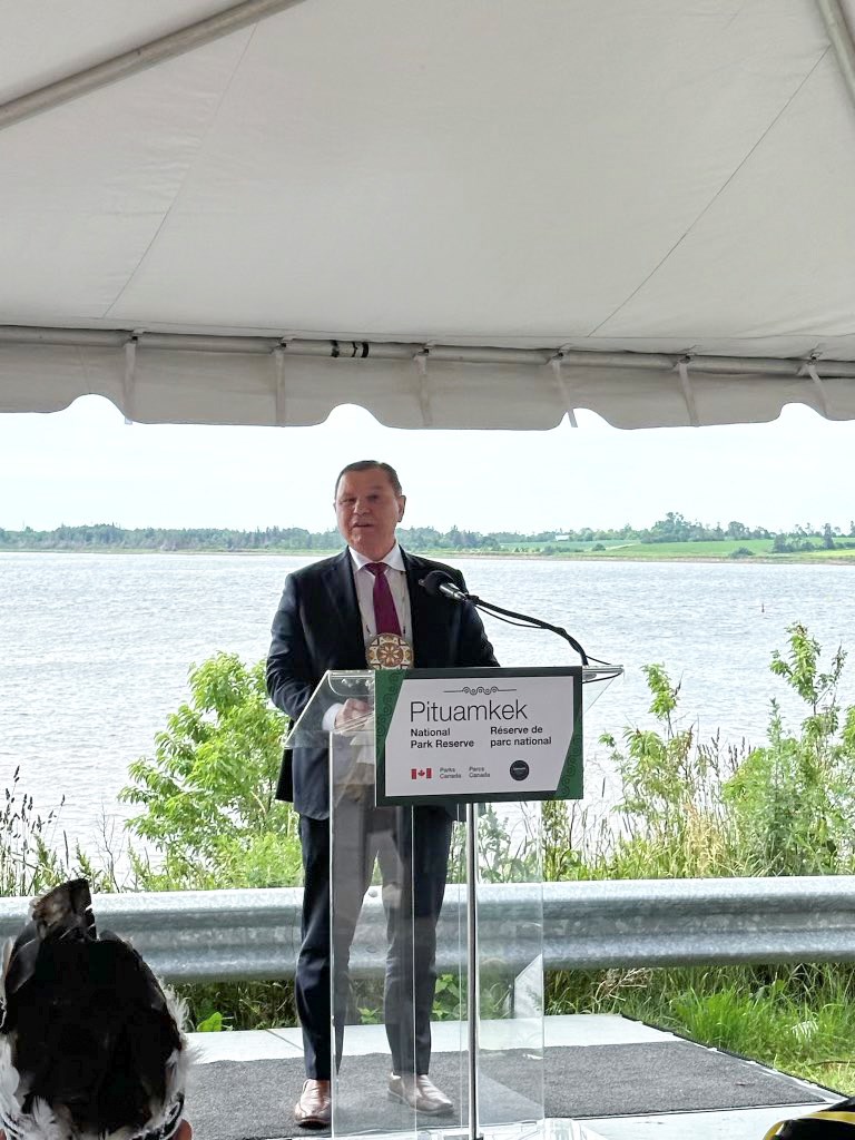 Thursday, July 4, 2024 – Senator Brian Francis; establishment of the 48th National Park in Canada Pituamkek National Park Reserve; near Lennox Island First Nation, Prince Edward Island.