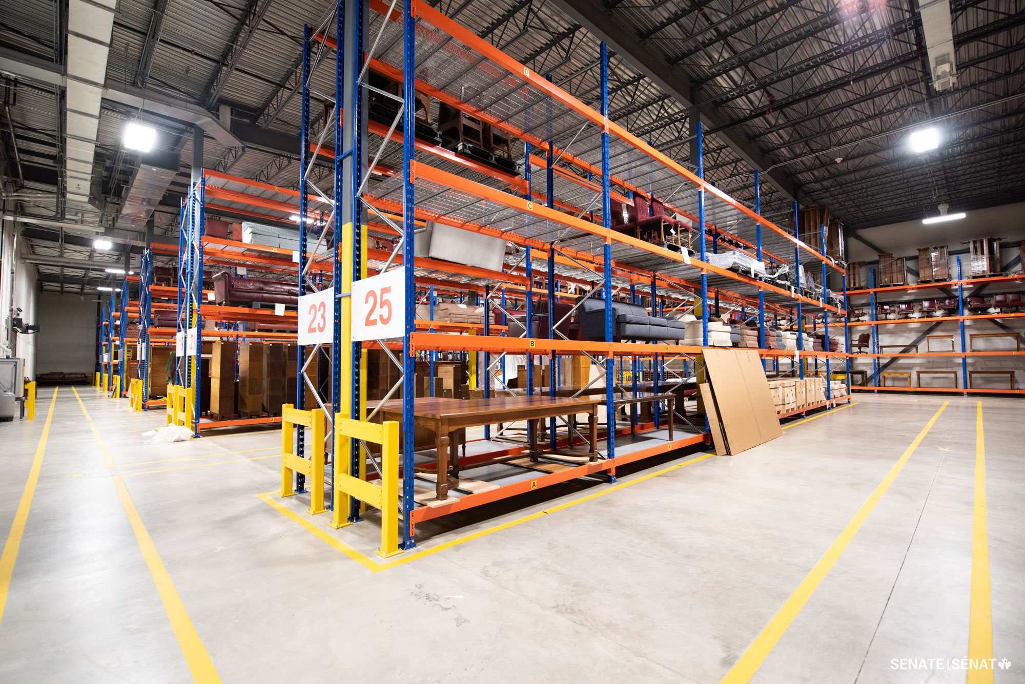 Artworks, artefacts and heritage furniture in the Senate’s collection are safely kept in a storage facility when they aren’t being used or displayed in parliamentary spaces.