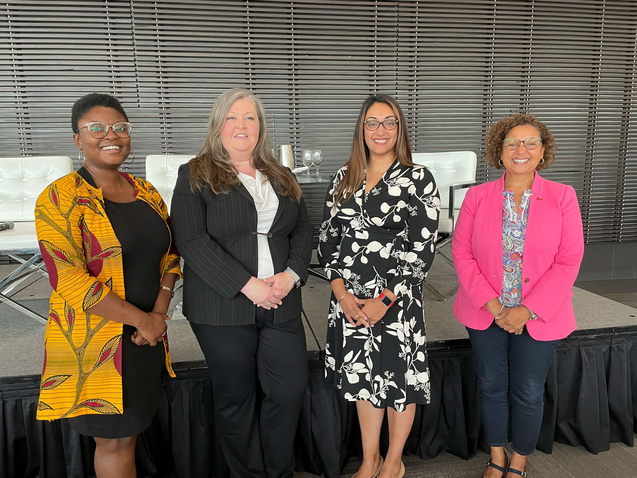 Monday, August 15, 2022 – Senator Bernadette Clement (right) participates as a panellist during the Women’s Networking session of the AMO Conference held in Ottawa, Ontario. The senator shared her experience running for office, why women may be reluctant to do so and how barriers to female participation in politics can be overcome.