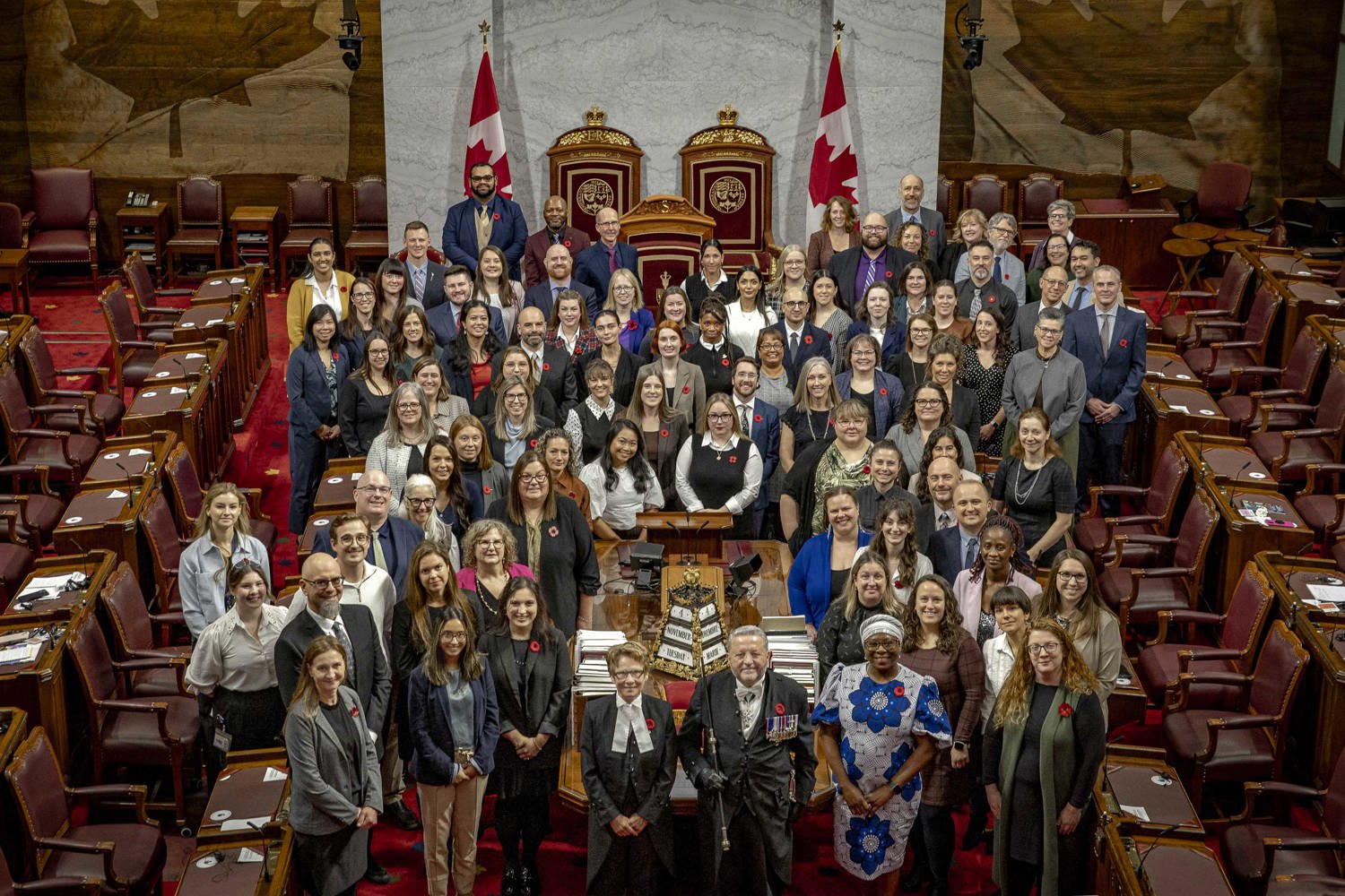 Tuesday, November 4, 2025 – The Honourable Raymonde Gagné, Speaker of the Senate, Usher of the Black Rod J. Greg Peters; 26th edition of the Teachers’ Forum on Canadian Parliamentary Democracy; Senate of Canada Building, Ottawa, Ontario.