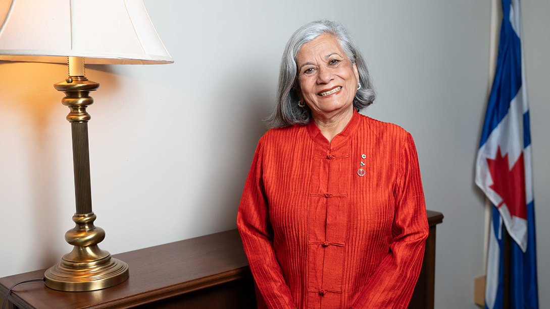 Senator Ratna Omidvar in her office.