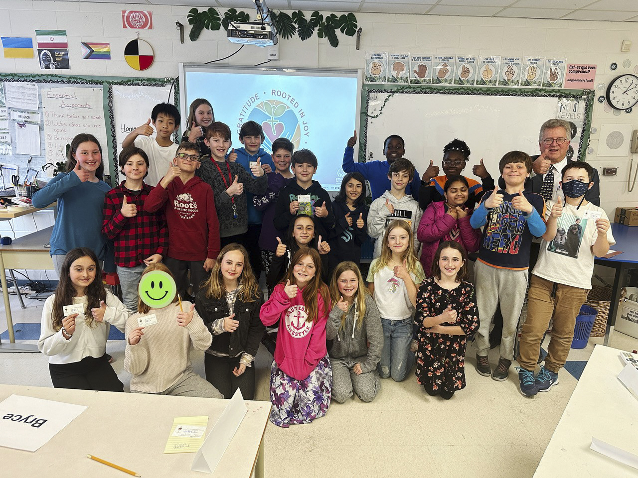 Thursday, May 4, 2023 – Senator Robert Black; school visit with grade 5 students, organized by SENgage; St. Elizabeth Ann Seton School, Ottawa, Ontario