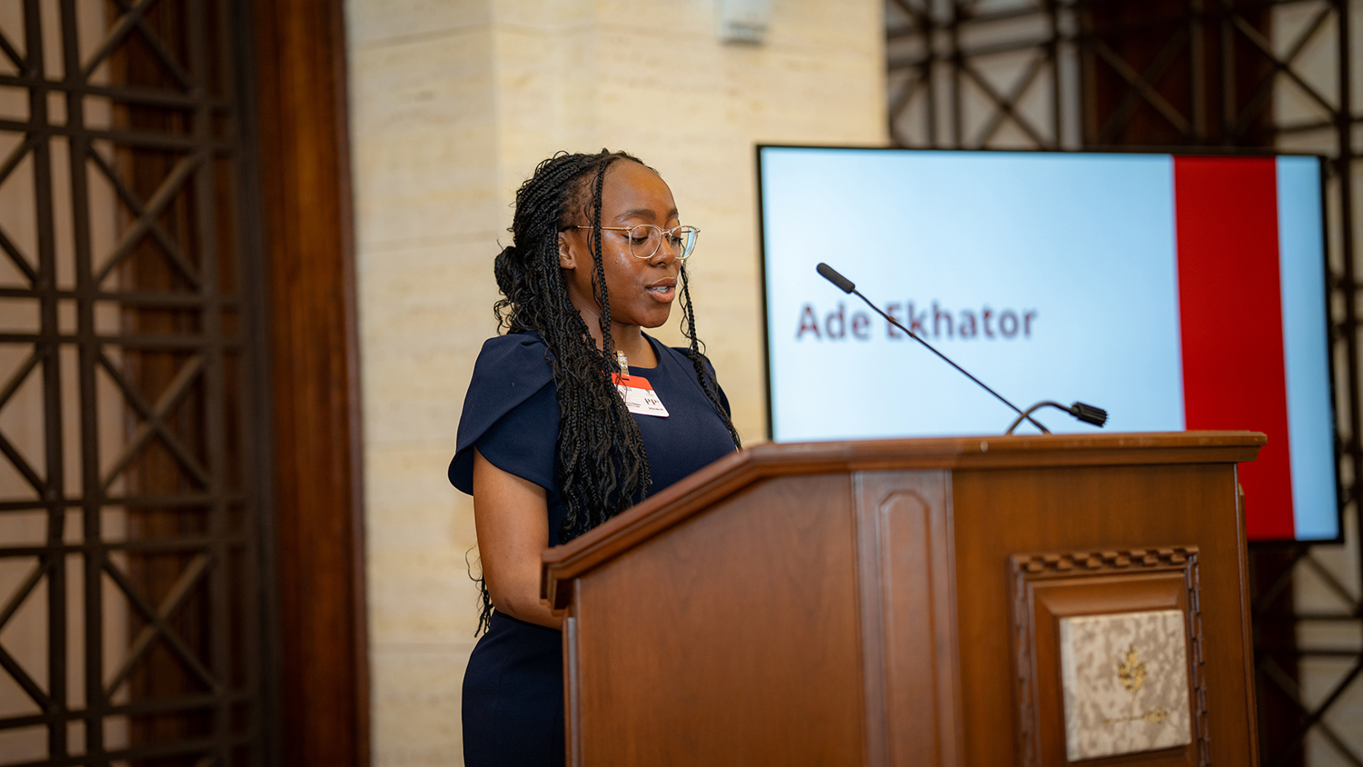 Soon-to-be doctor Ade Ekhator, who has sickle cell disease, urged parliamentarians to pass Bill S-201 “because every Canadian deserves the chance not merely to survive, but to thrive.” (Photo credit: Sickle Cell Disease Association of Canada)