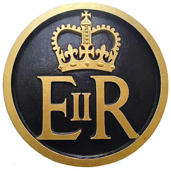 Queens Jubilee Brass Crown Gold Crown Sign Plaque Royal Crown Cast