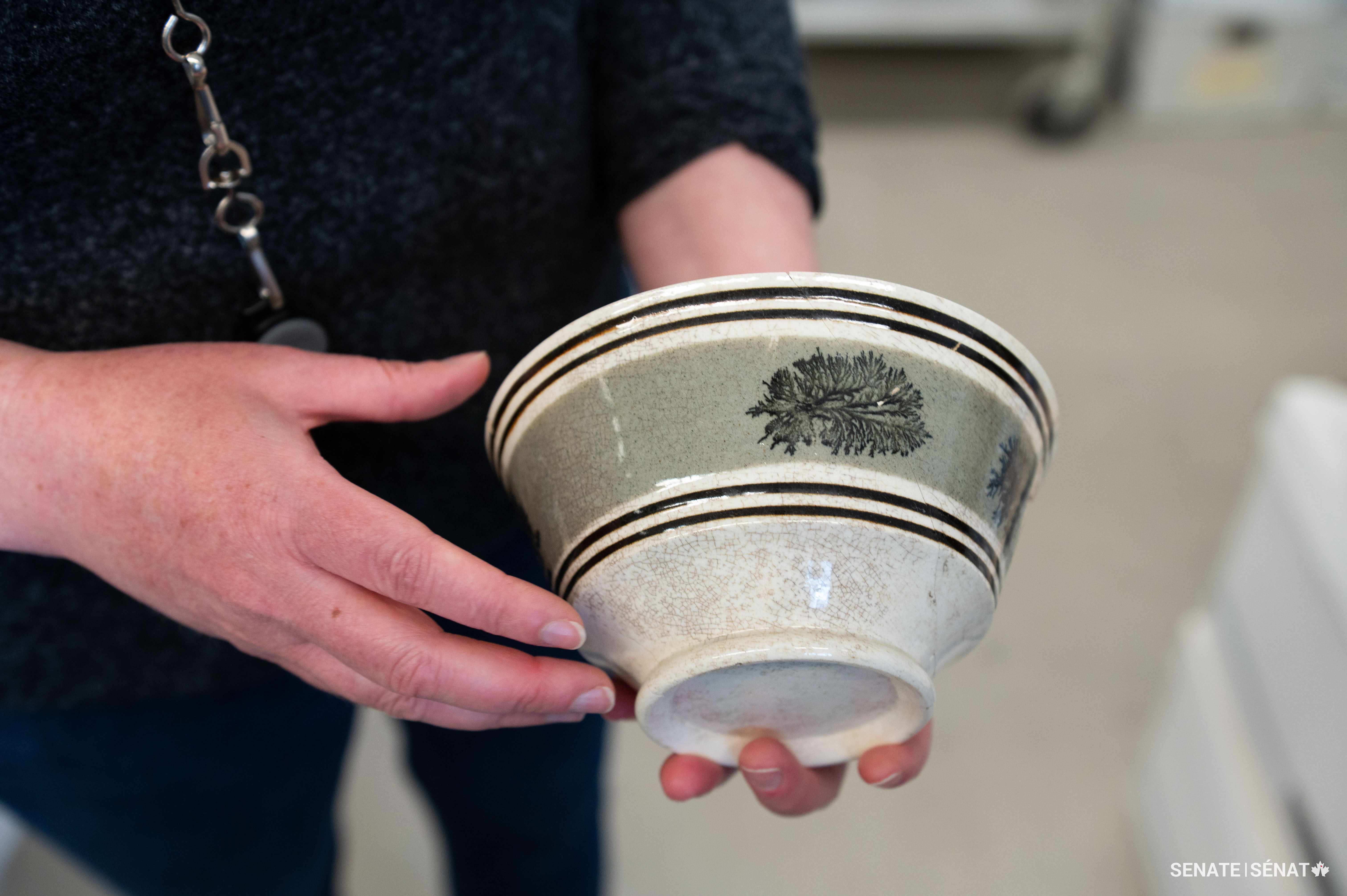 This old ceramic bowl from the 1800s was found completely intact deep in the earth on Parliament Hill.