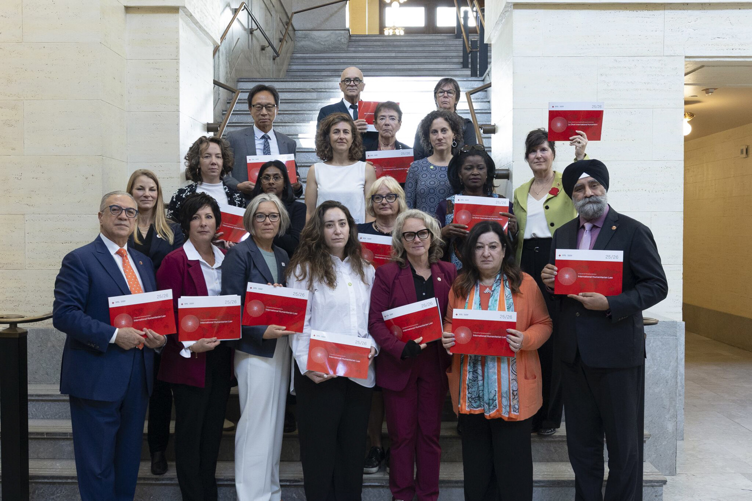 Wednesday, September 24, 2025 – Senators Mohammad Al Zaibak,  Tracy Muggli, Mary Robinson, Salma Ataullahjan, Senator Baltej S. Dhillon, Julie Miville-Dechêne, Amina Gerba, Katherine Hay, Yuen Pau Woo, Bev Busson,  René Cormier, Kim Pate with representatives from the International Federation of Red Cross and Red Crescent Societies (IFRC) and Oxfam; briefing on humanitarian protection; Senate of Canada Building, Ottawa, Ontario.