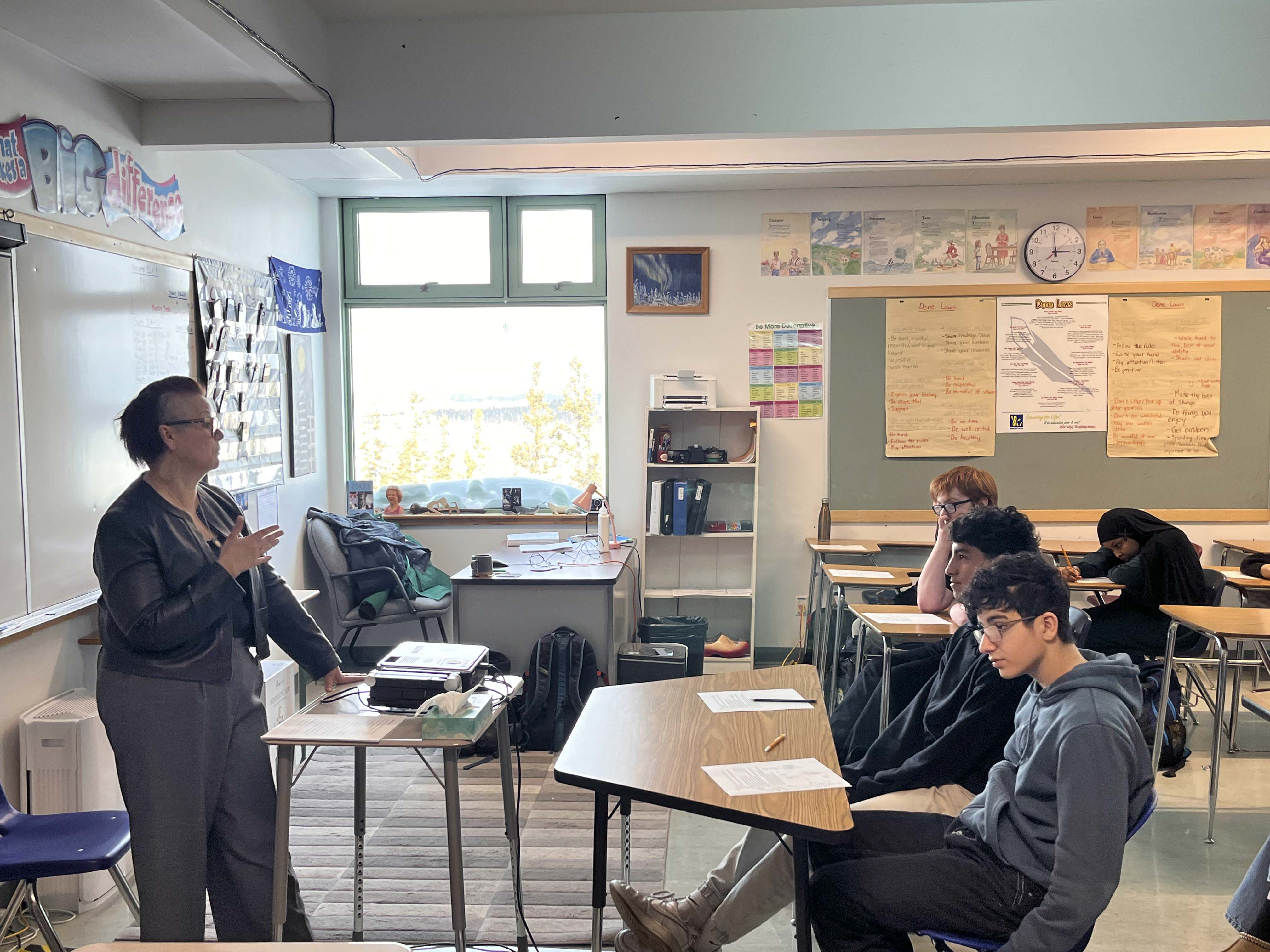 Friday, February 28, 2025 – Senator Margaret Dawn Anderson; school visit organized by SENgage; Sir John Franklin High School, Yellowknife, Northwest Territories.