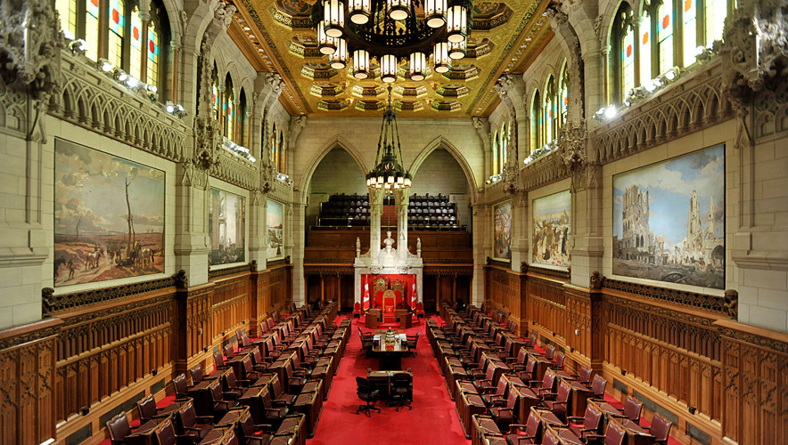 The Senate Chamber in Centre Block.