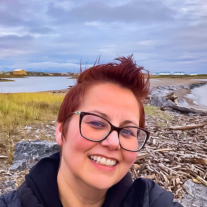 Senator Dawn Anderson is pictured here on a beach in Tuktoyaktuk, Northwest Territories on August 14, 2019. (Photo credit: Office of Senator Dawn Anderson)