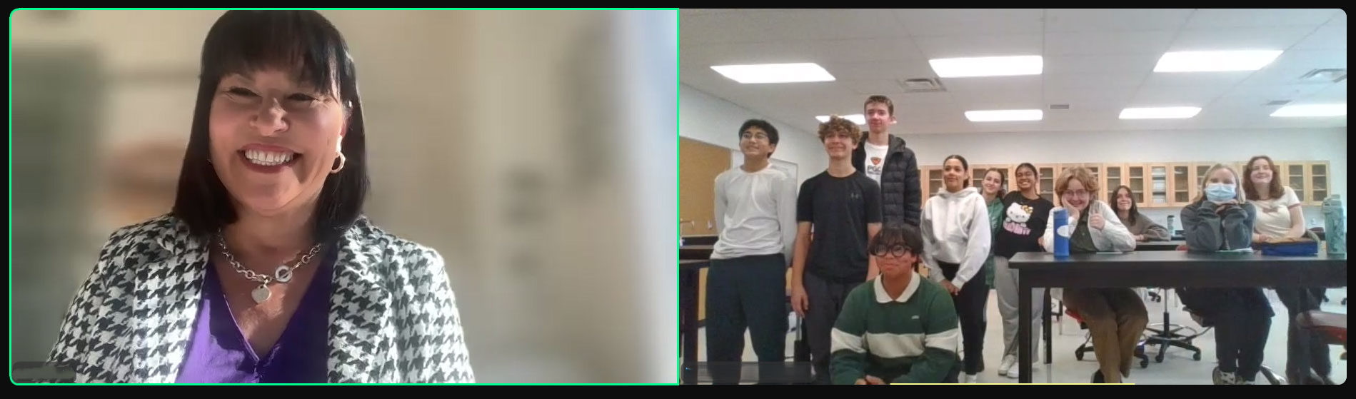 Friday, November 8, 2024 – Senator Chantal Petitclerc; virtual meeting with students from École Secondaire David-Saint-Jacques in Kitchener, Ontario, organized by SENgage.