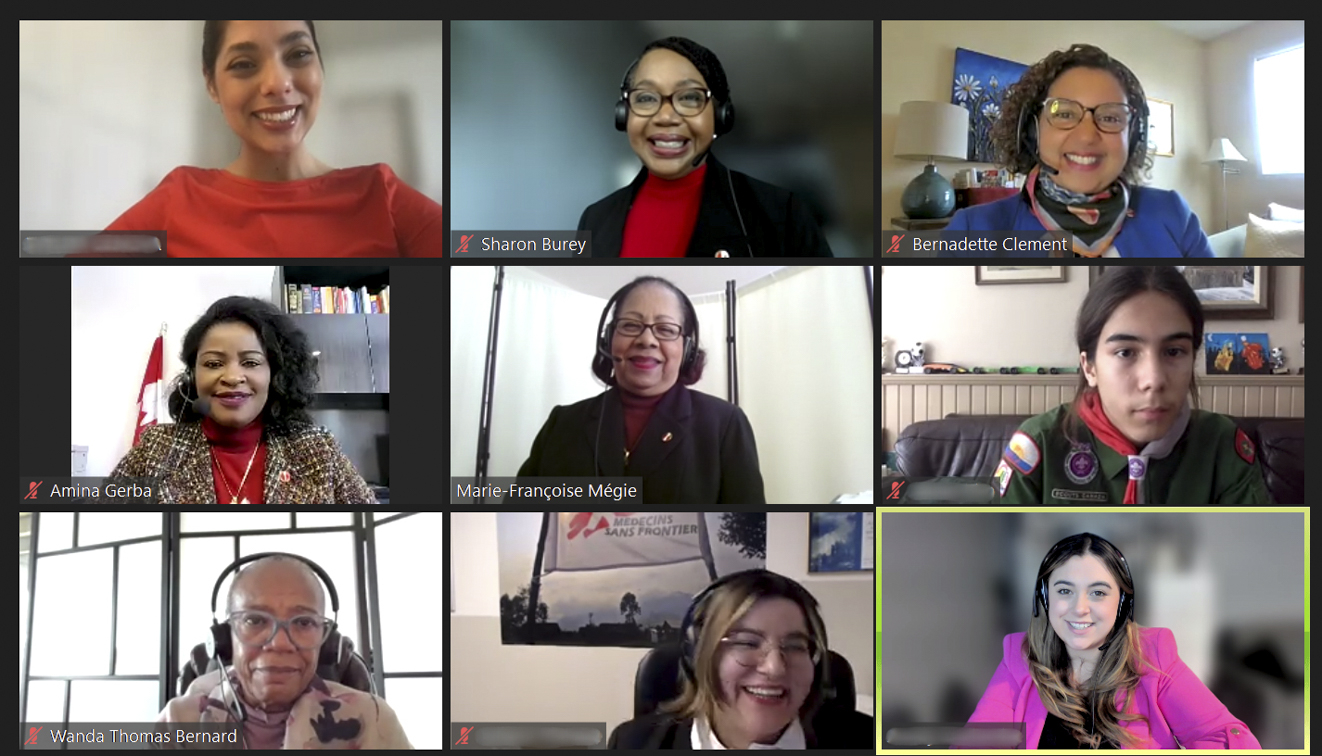 Senators Wanda Thomas Bernard, Sharon Burey, Bernadette Clement, Amina Gerba and Marie-Françoise Mégie join Scouts Canada in celebrating Black History Month. The senators talked about combating anti-Black racism, their lived experiences and empowering Black youth in Canada. This event was organized by SENgage.