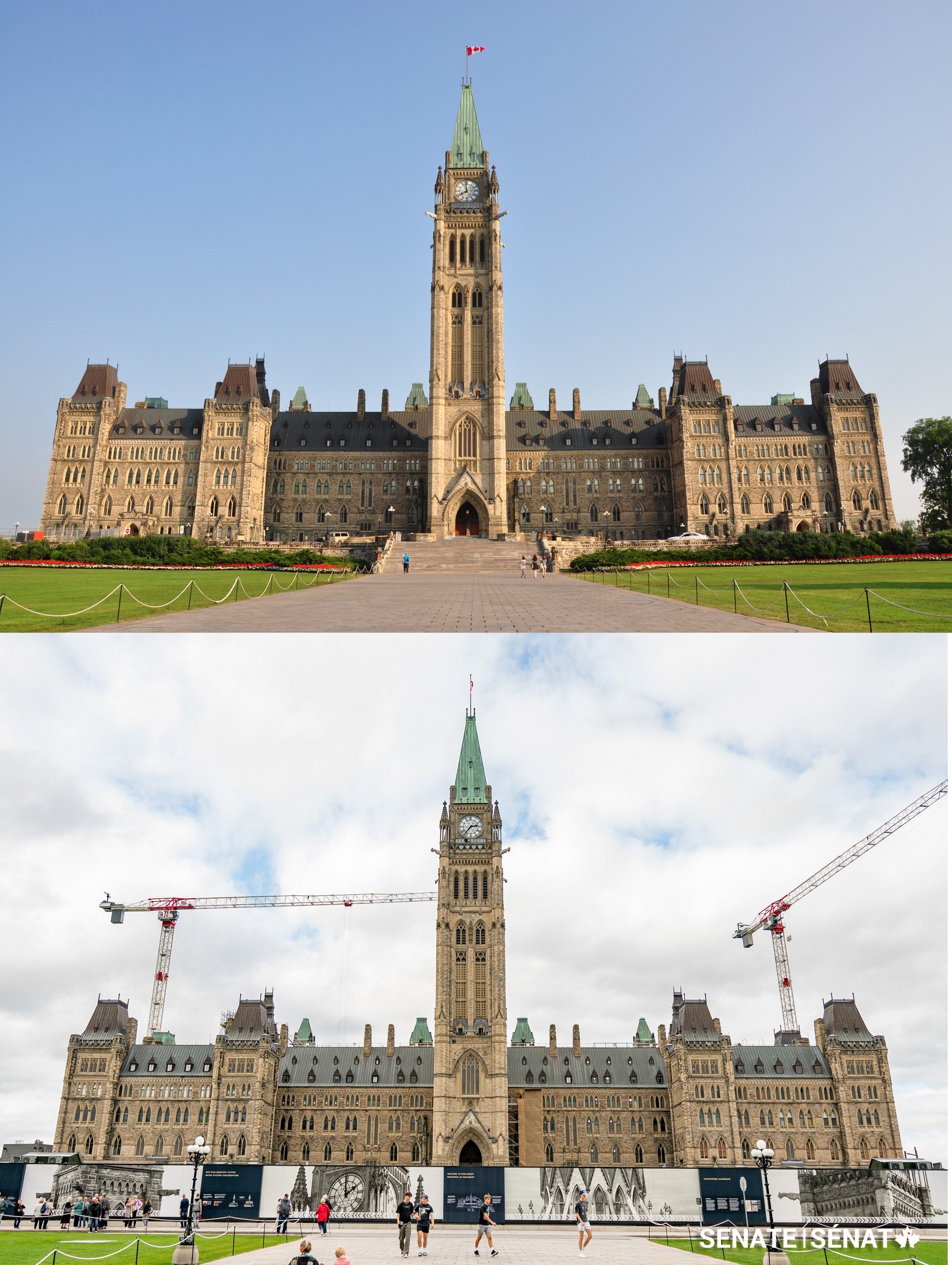 Parliament Hill is a hub of construction activity. One of the first orders of business in Centre Block’s rehabilitation is to upgrade this historic building to meet modern seismic standards. Crews are also excavating the lawn in front of Centre Block to build an underground Parliament Welcome Centre.