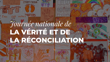 Un collage d’art orange représentant la Journée nationale de la vérité et de la réconciliation.