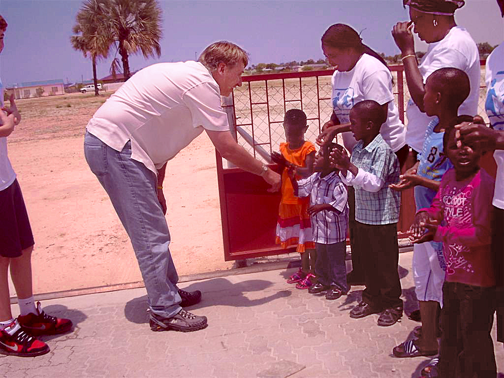 Senator Tannas attends the opening of a house, sponsored by his company, to support orphaned children at Ondangwa Children’s Village in northern Namibia.