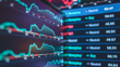 Financial information on computer screens