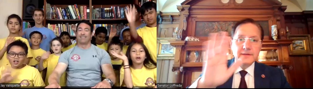 Friday, August 26, 2022—Senator Tony Loffreda speaks with some of the youth participating in the Valiquette Academy Foundation summer camp in Montréal, Quebec. Senator Loffreda spoke about the Senate and the work senators undertake and accomplish on behalf of Canadians.