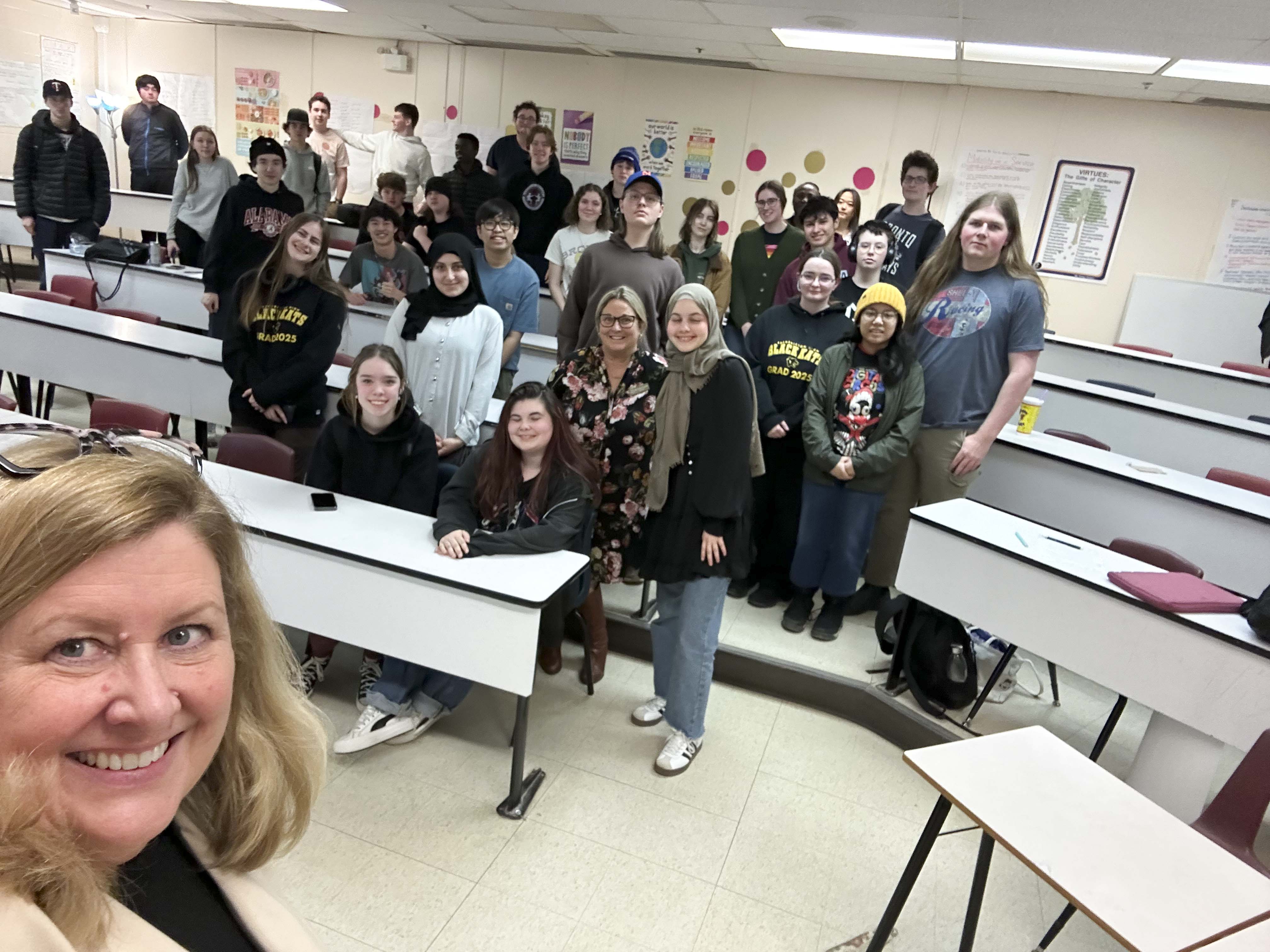 Thursday, March 20, 2025 – Senator Krista Ross; visit with students; Fredericton High School, Fredericton, New Brunswick.