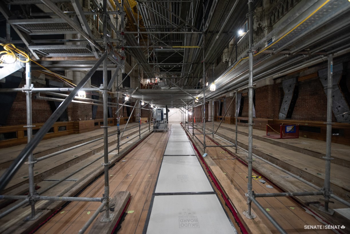 La Chambre du Sénat dans l’édifice du Centre; photo prise en février 2023.