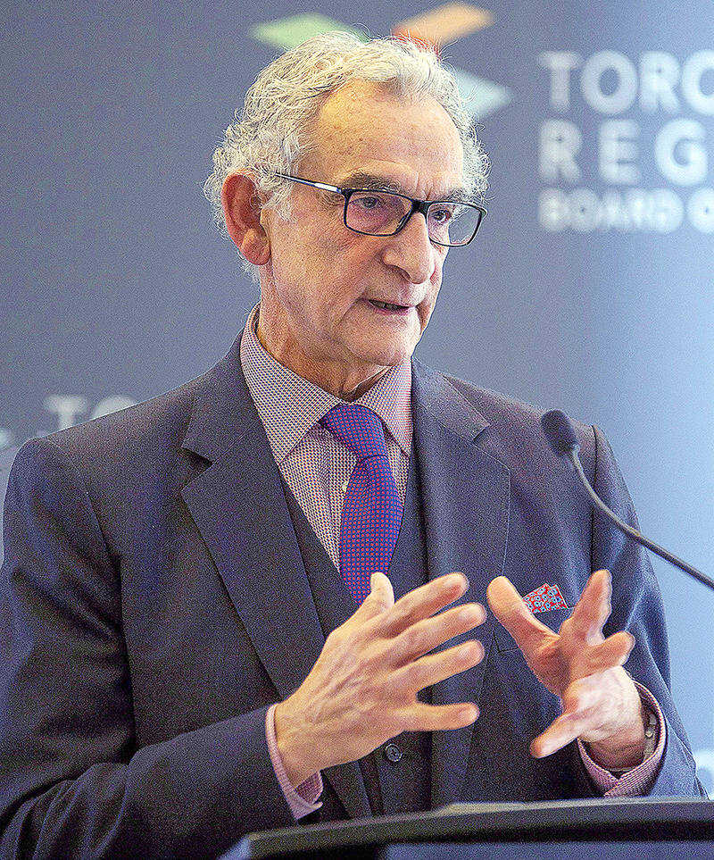 Senator Wetston addresses the Toronto Region Board of Trade on March 27, 2014 in his former role as chair and CEO of the Ontario Securities Commission. (Photo credit: Frank Gunn/The Canadian Press)